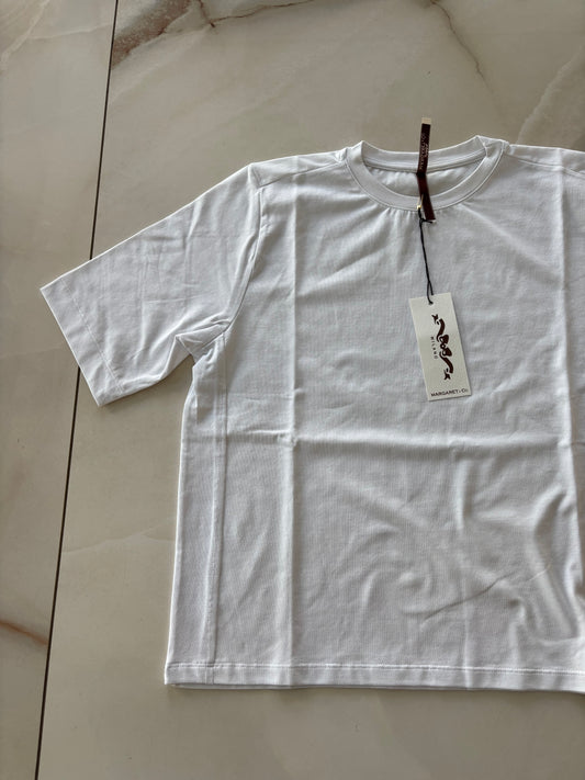 Margaret - Maglia Basica Cuciture - Bianco Ottico - tg XL