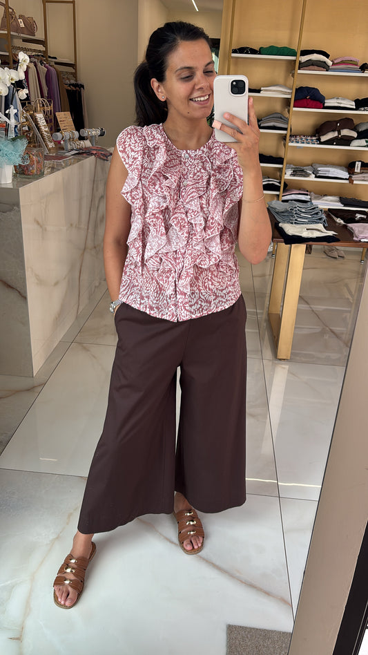 SOUVENIR - PANTALONE PIECES - CHOCO