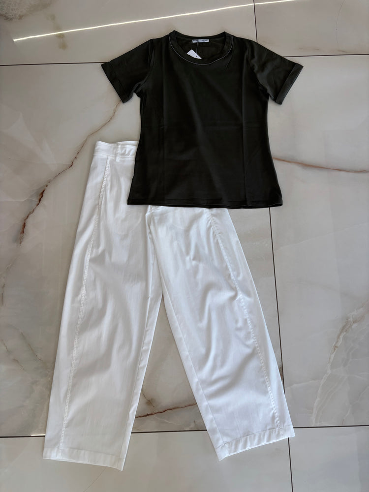DANIEL & MAYER - PANTALONE OVETTO SUPER LEGGERO - BIANCO