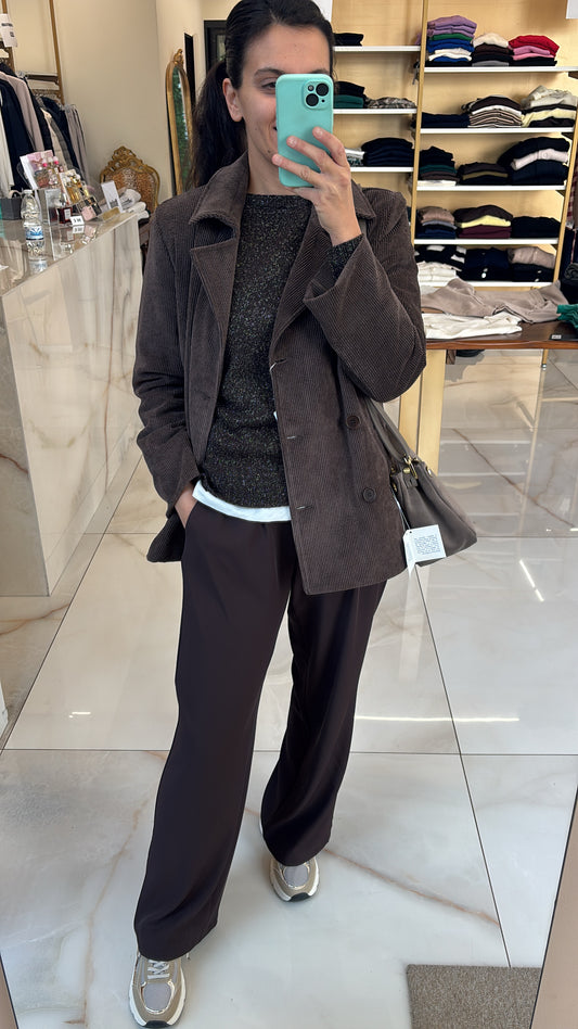 CARMEN - MAGLIONE GIROCOLLO - MARRONE