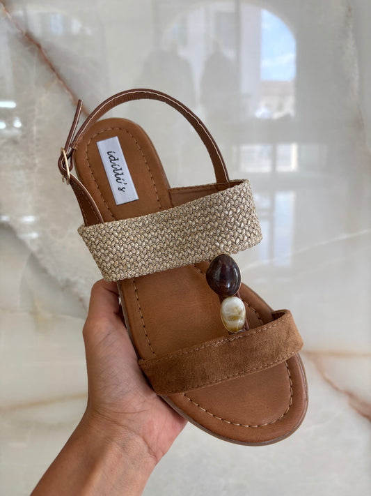 Sandalo fascia - Beige