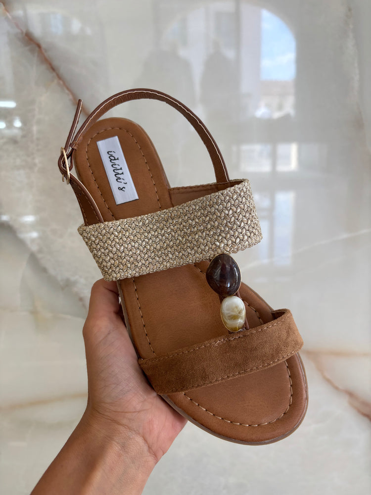 Sandalo fascia - Beige