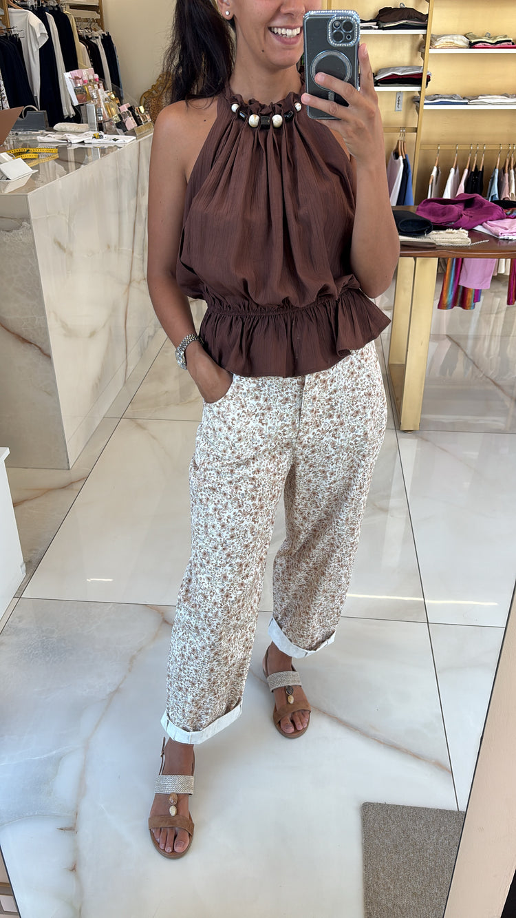 Susy mix - Pantalone fiorellini - rosa