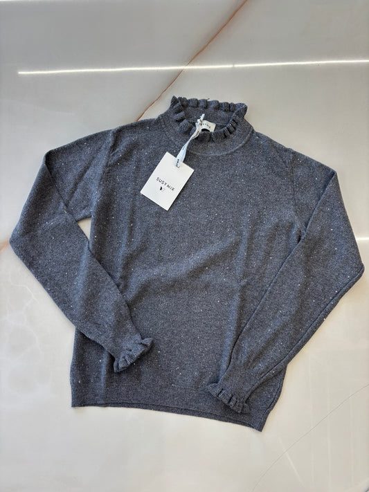SUSY MIX - LUPETTO CON MICROPAILLETTES - GRIGIO