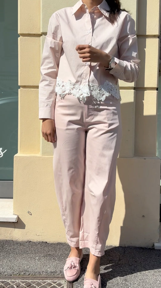 SUSY MIX - CAMICIA PIZZO - ROSA