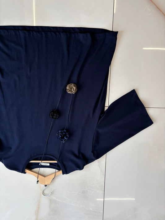 SUSY STAR - T SHIRT 3/4 - BLU