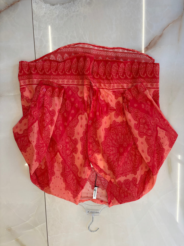 TENSIONE IN - CAMICIA IN MUSSOLA DI COTONE - BANDANA MAGENTA