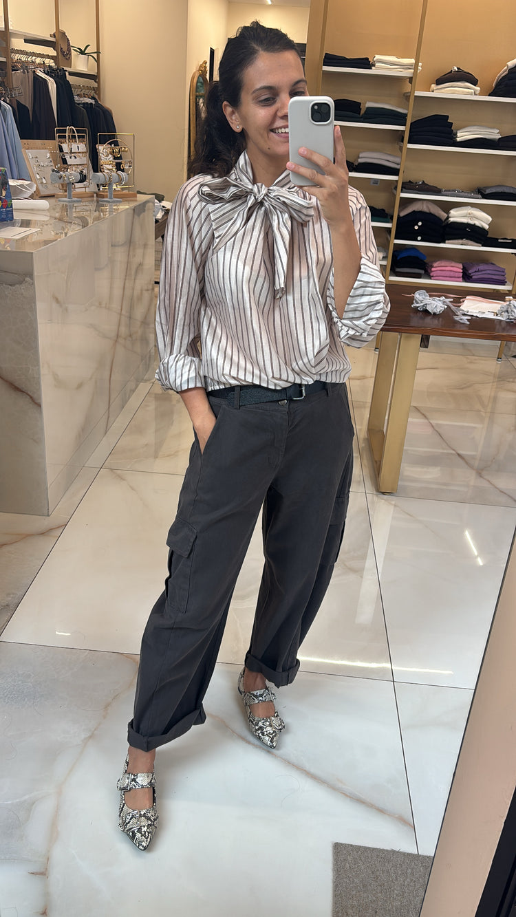 SUSY MIX - CAMICIA GESSATA  - LATTE