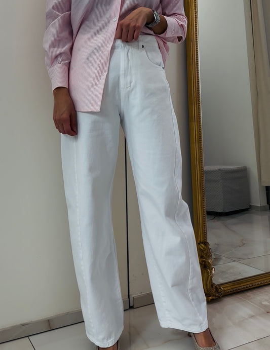 TENSIONE IN - JEANS OVETTO - BIANCO