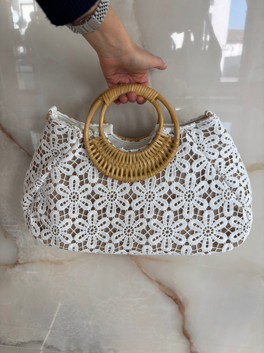 BORSA ricamata - BIANCA