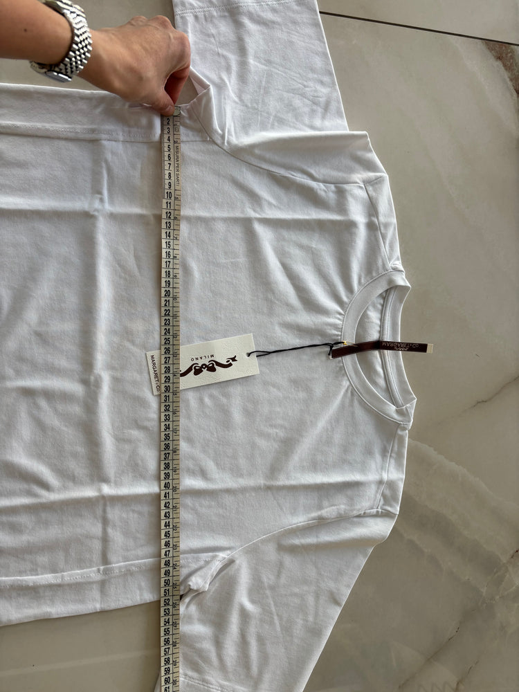 Margaret - Maglia Basica Cuciture - Bianco Ottico - tg XL