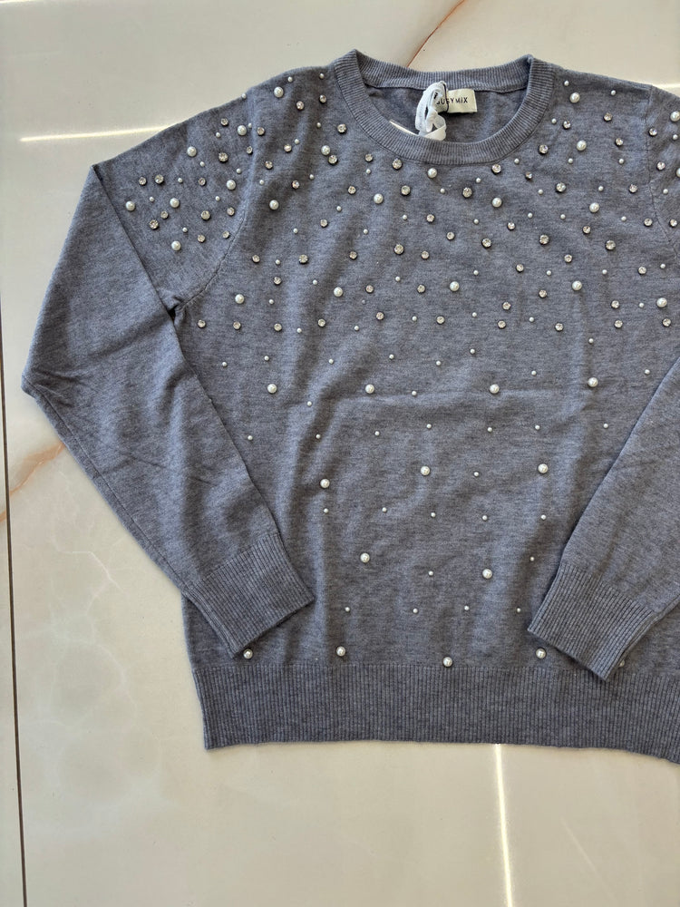SUSY MIX - MAGLIA STRASS - GRIGIA