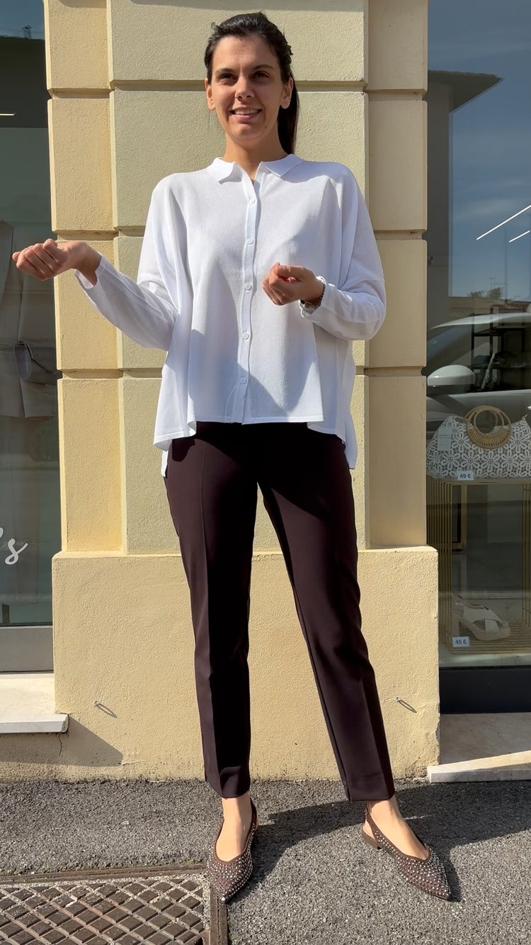 Daniel e mayer - Maglia in filo leggero  - bianca