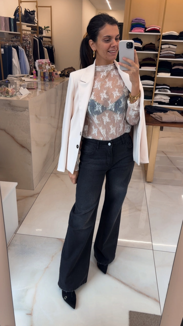 SUSY MIX - JEANS STRASS - NERO