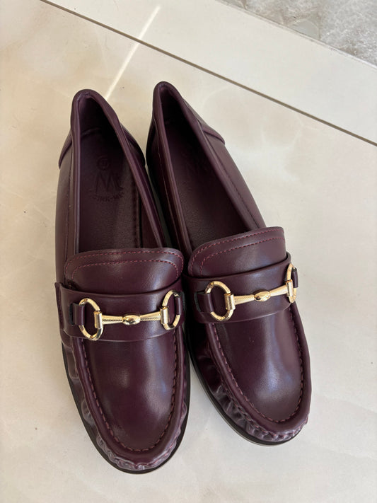 MOCASSINO ECOPELLE ARRICCIATO - BURGUNDY