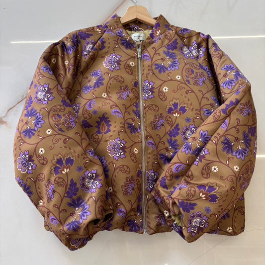 SUSY MIX - BOMBER STAMPA - ORO / VIOLA