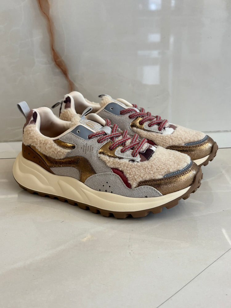 SNEAKERS - BEIGE / ORO