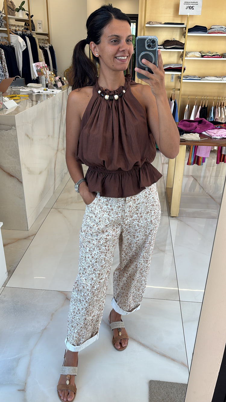 Susy mix - Pantalone fiorellini - rosa