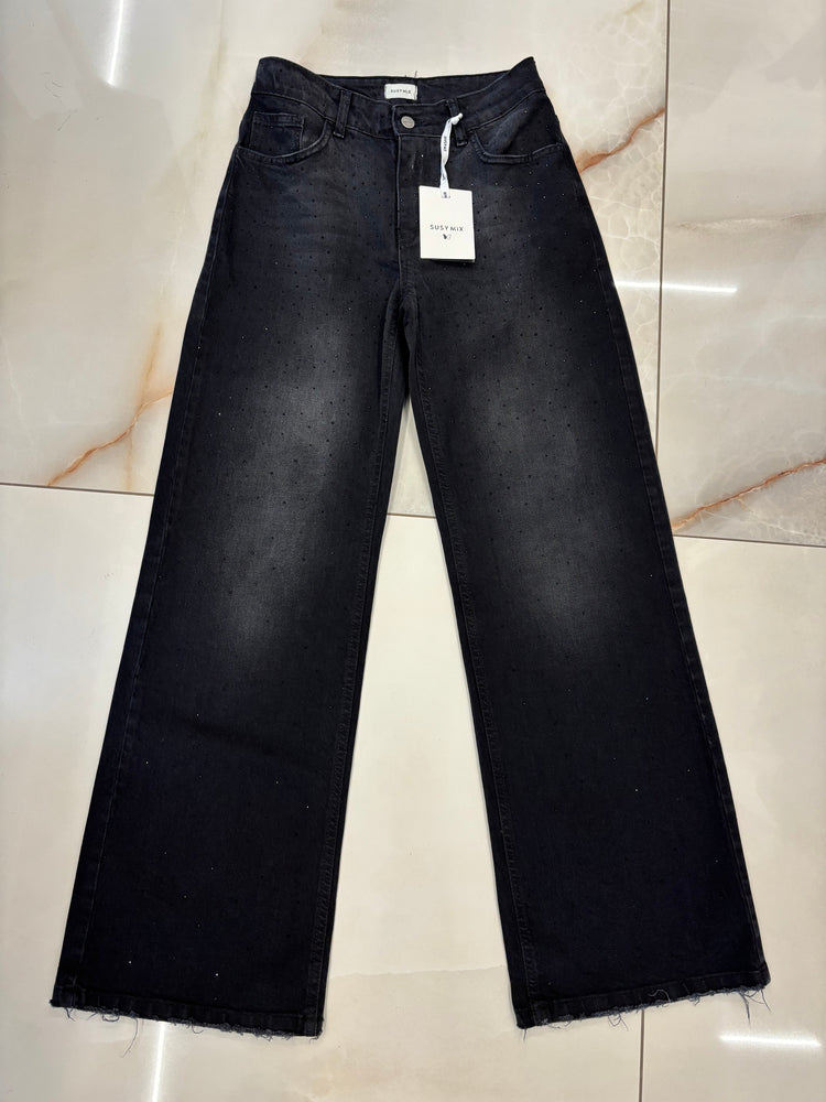 SUSY MIX - JEANS STRASS - NERO