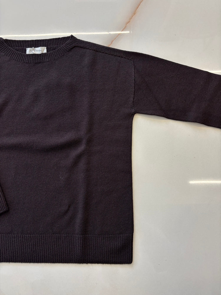 CARMEN - MAGLIONE GIROCOLLO COD. Grace - CIOCCOLATO