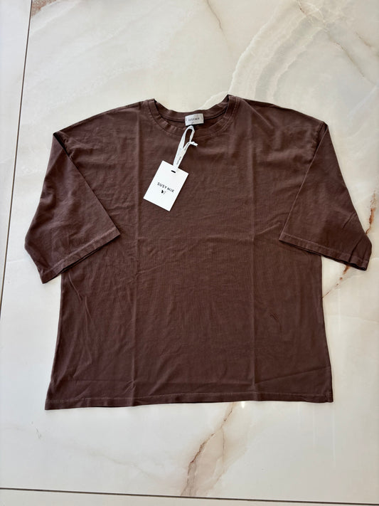 SUSY MIX - T SHIRT OVER - CIOCCOLATO