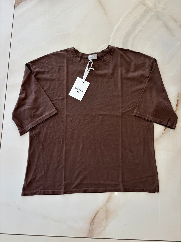SUSY MIX - T SHIRT OVER - CIOCCOLATO