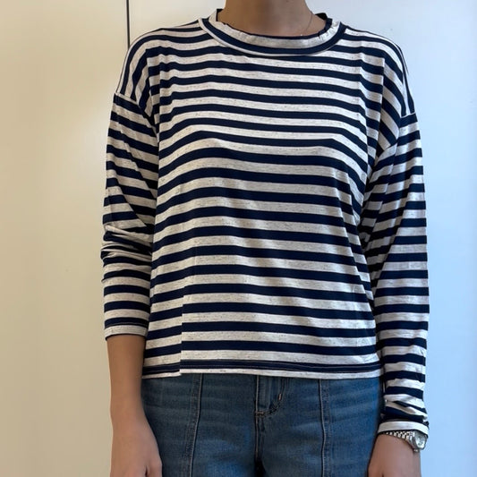 SUSY MIX - MAGLIA RIGATA - BLU