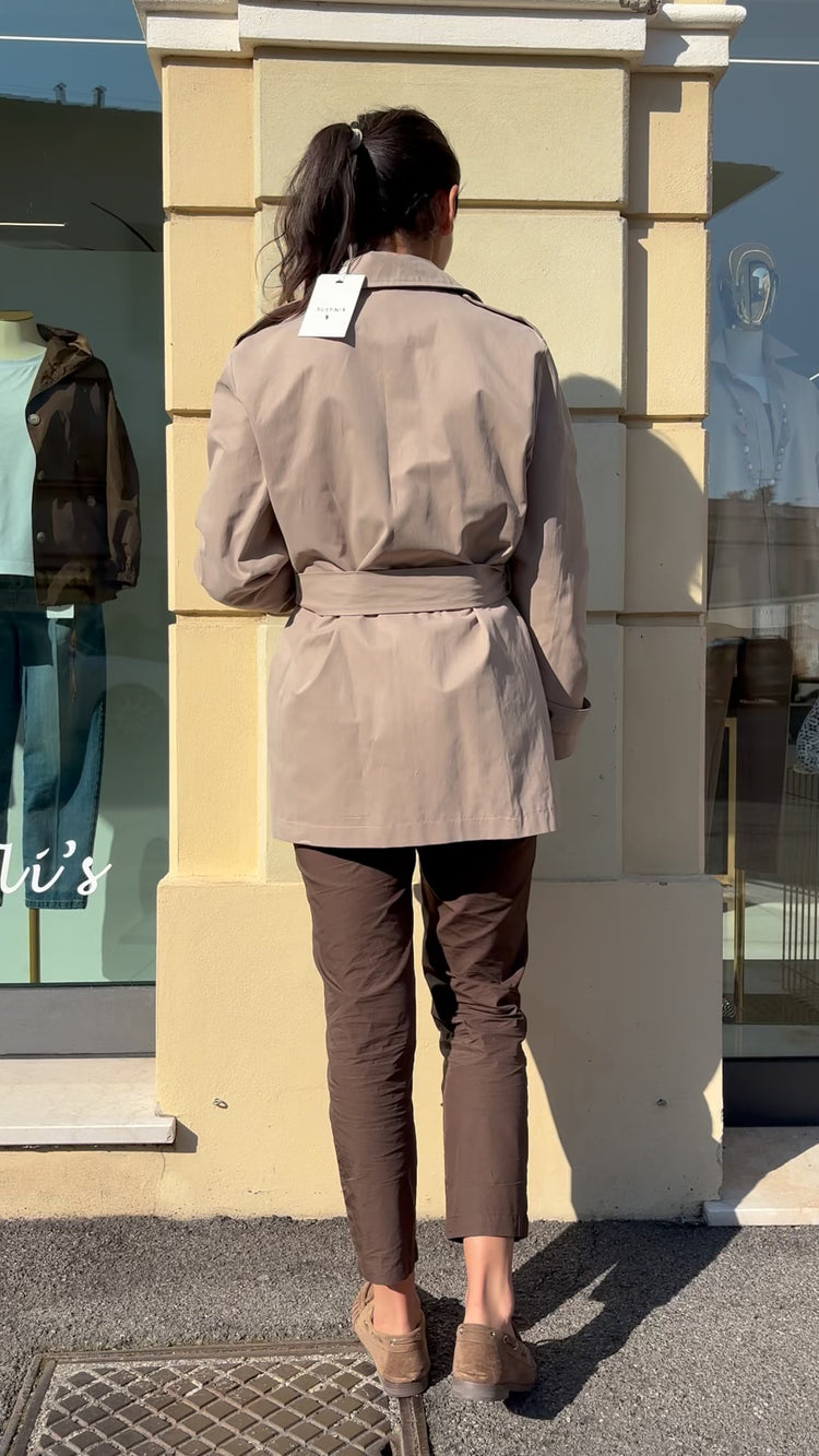 Susy mix - Trench corto doppiopetto - beige