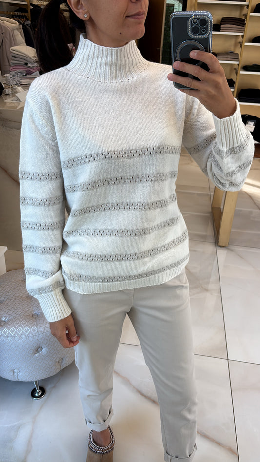 DANIEL E MAYER - MAGLIONE RIGA - LATTE