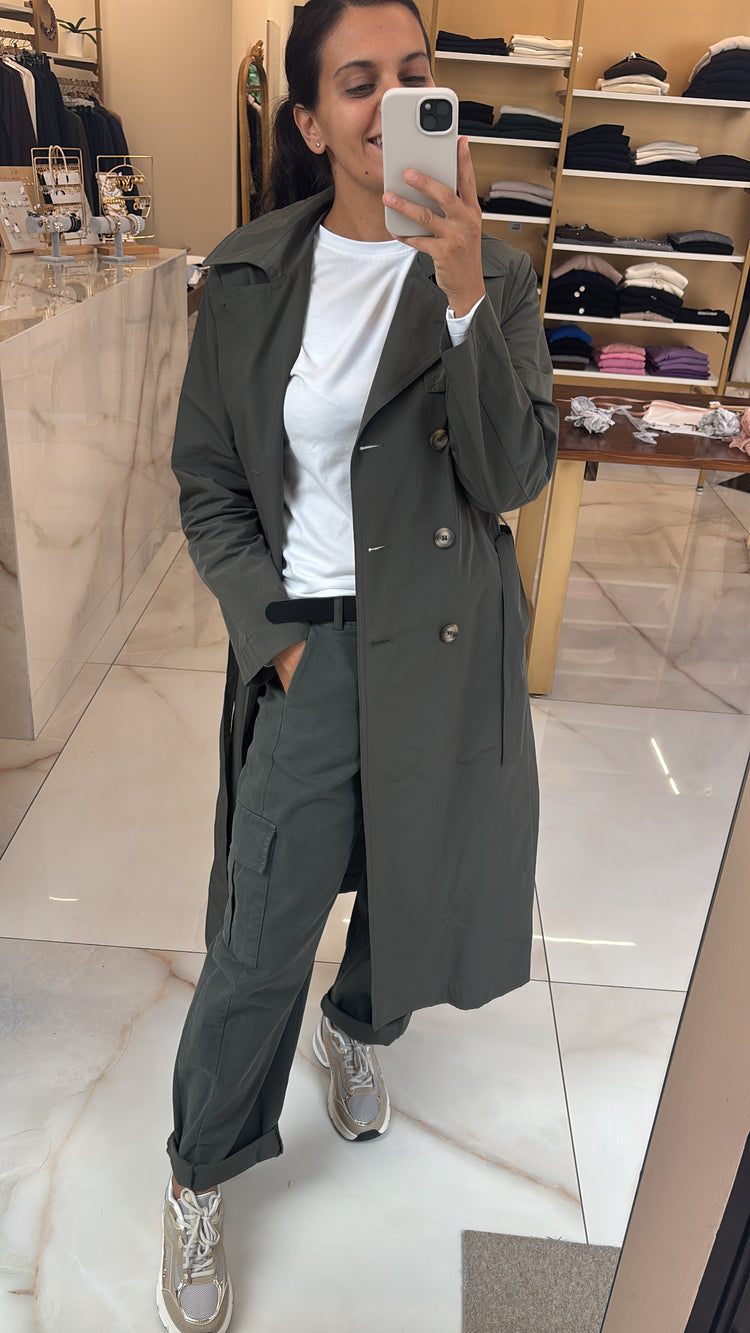 SUSY MIX -  PANTALONE TASCONATO - VERDE MILITARE