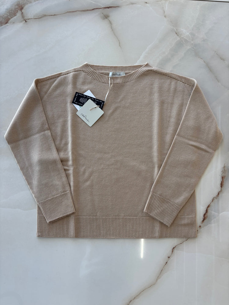 CARMEN - MAGLIONE GIROCOLLO cod. GRACE - BISCOTTO