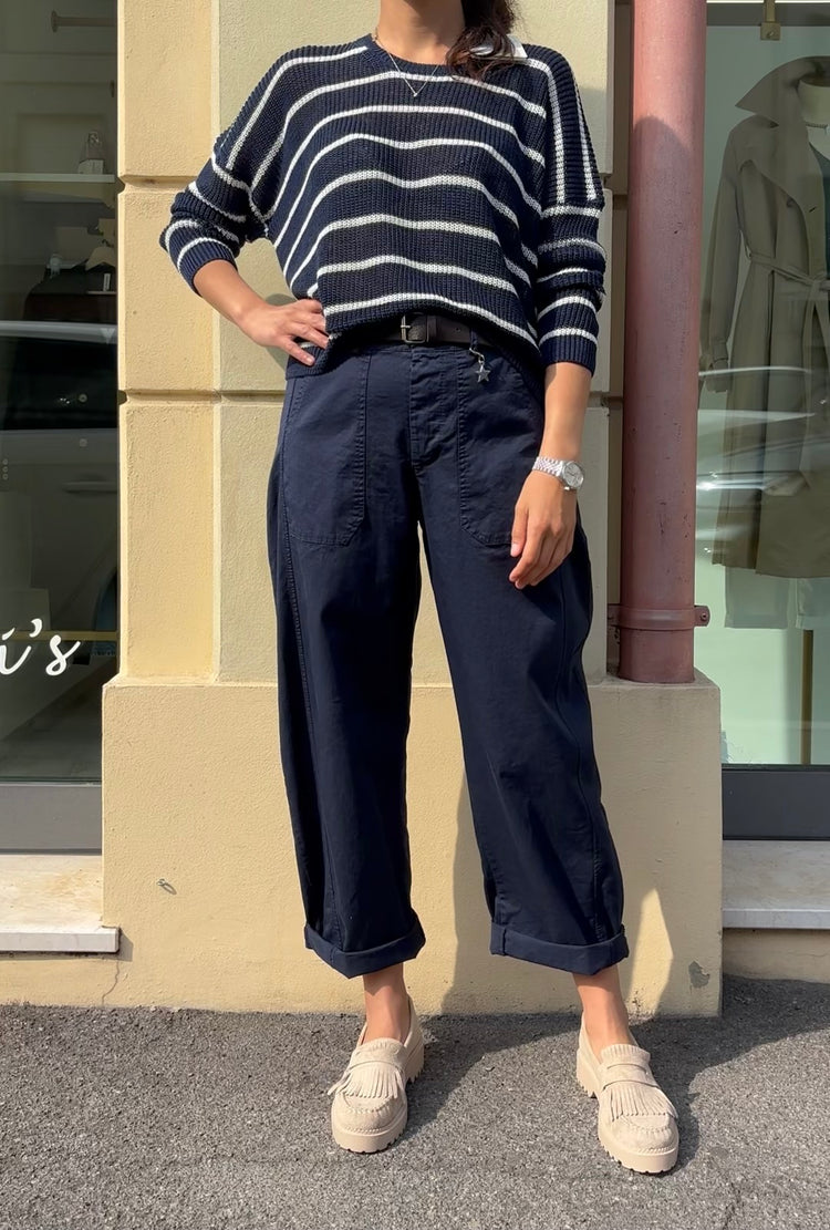 Susy mix - Pantalone con Tasca frontale - Blu