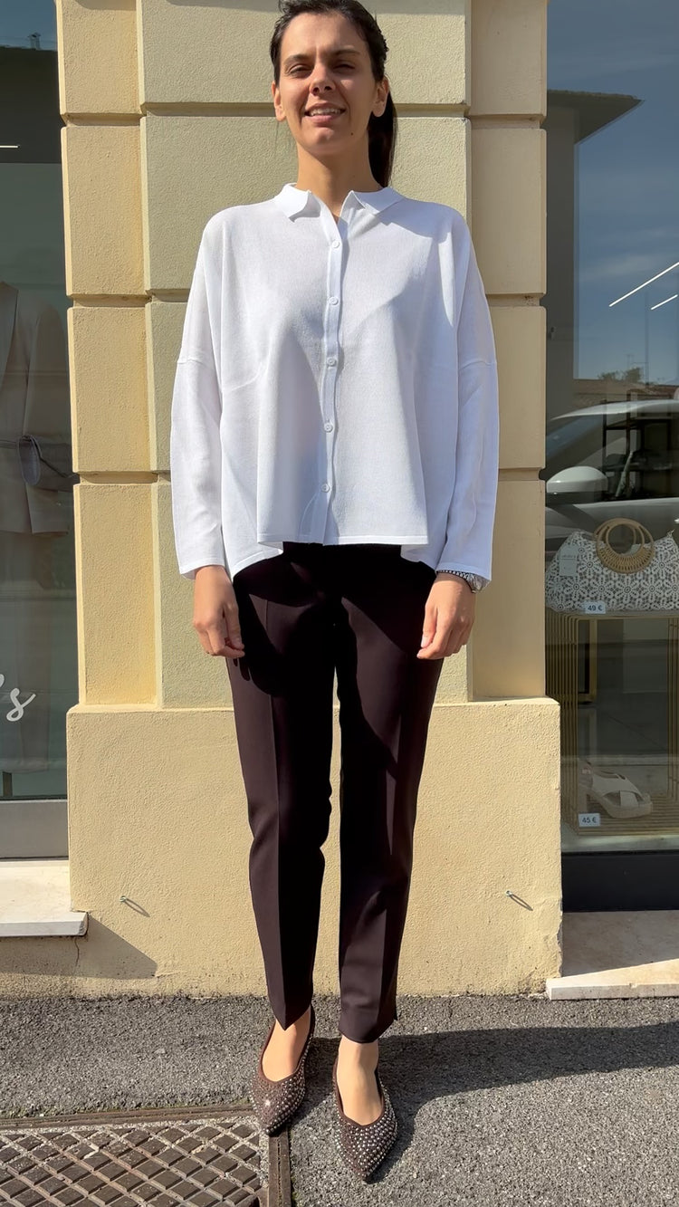 Daniel e mayer - Maglia in filo leggero  - bianca