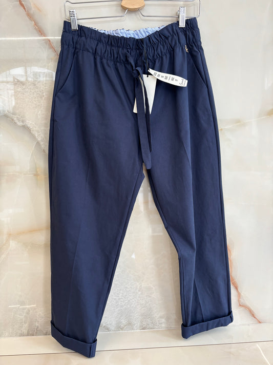 SOUVENIR ⭐ - PANTALONE CON COULISSE  - BLU ( IN COTONE )