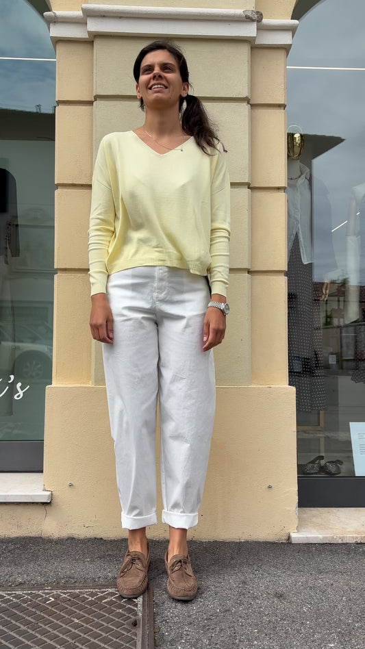 SUSY MIX - Pantalone Love  - Bianco