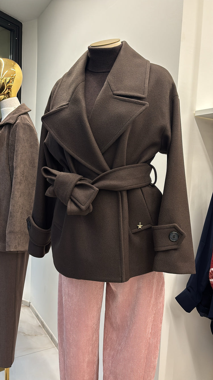 SOUVENIR - CAPPOTTO CORTO - CHOCO