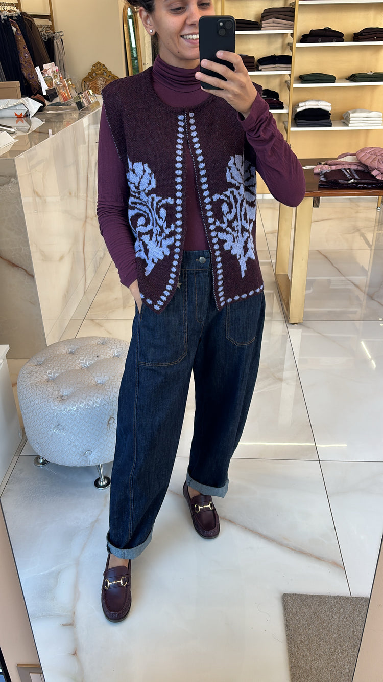 SUSY MIX - GILET GRECA - VINO