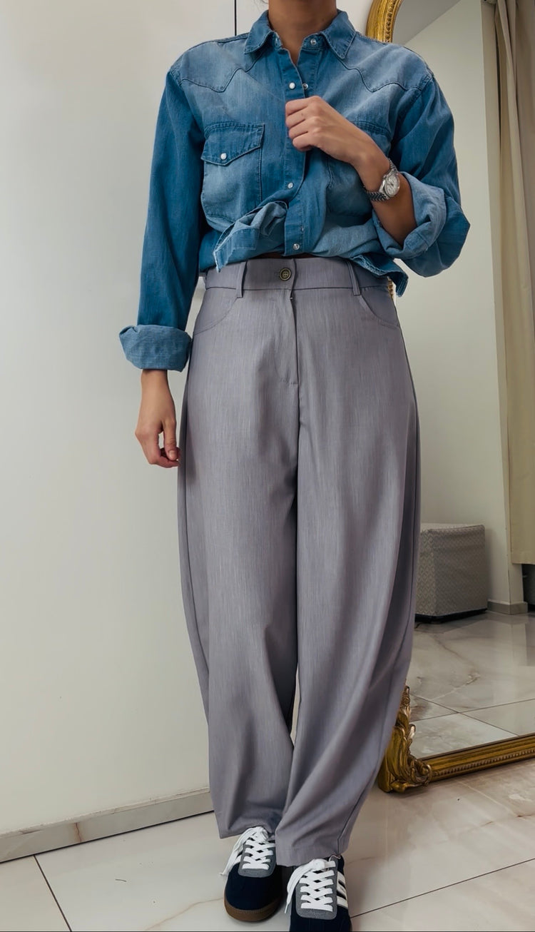 TENSIONE IN - PANTALONE BALI - GRIGIO