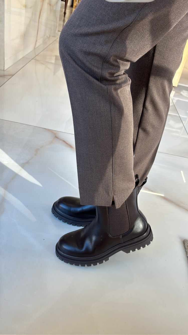 DANIEL & MAYER - PANTALONE BASICO cod. CAMERON INVERNALE - CHOCO MELANGE