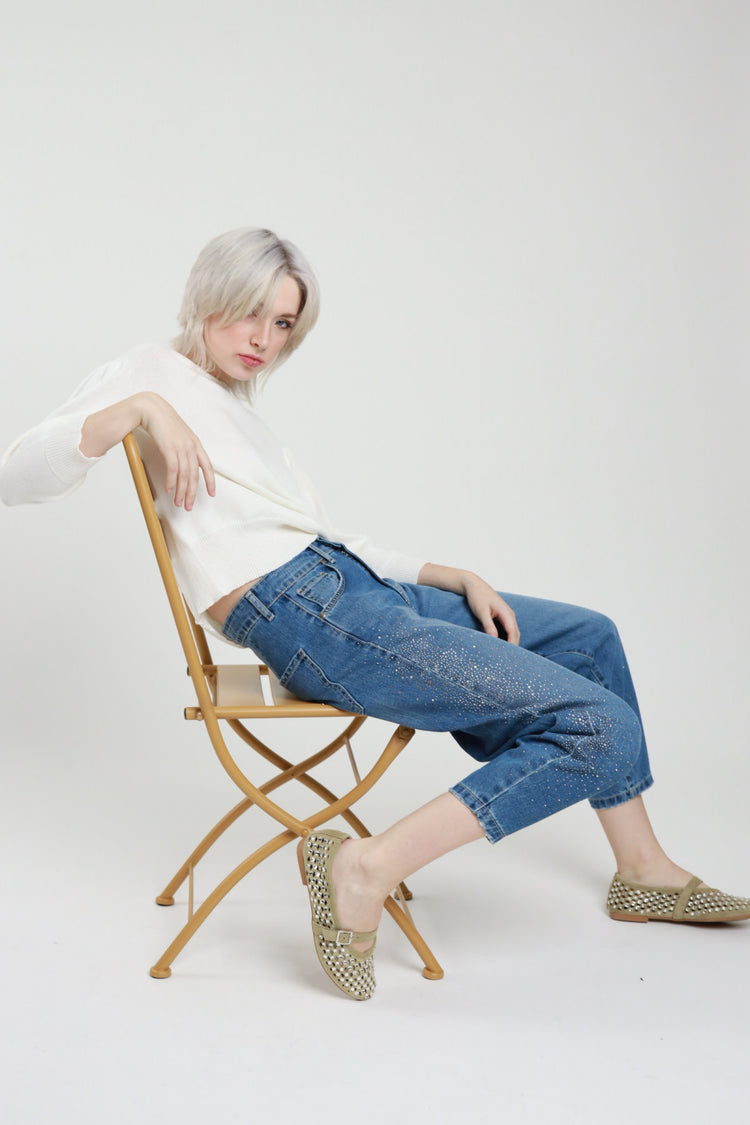 SUSY MIX - JEANS STRASS - DENIM CHIARO