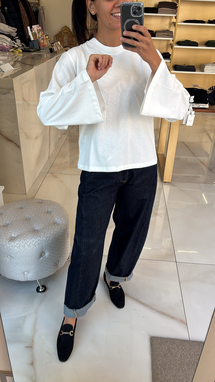 SUSY MIX - T SHIRT MANICA AMPIA - NERA