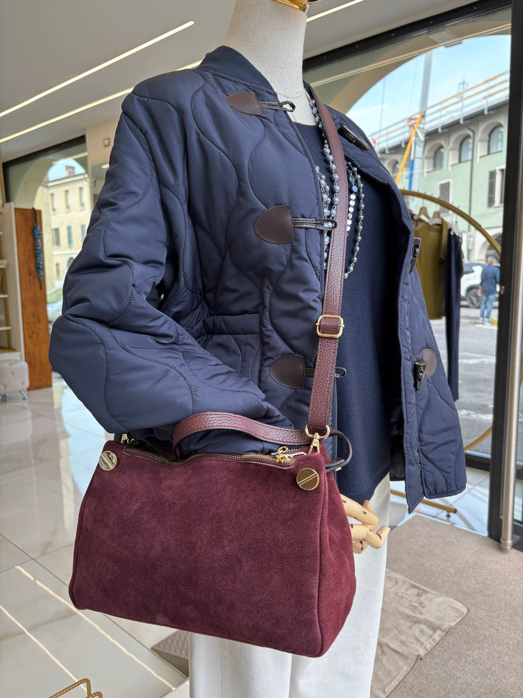 BORSA MEDIA C/TRACOLLA - BURGUNDY