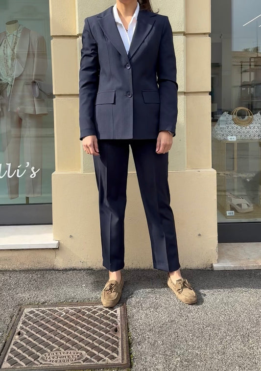 Carmen - Completo con fiocco - Taglio uomo  - Blu notte