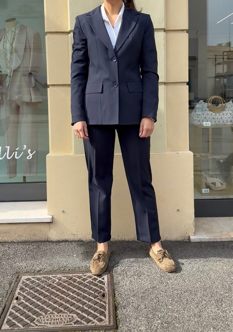 Carmen - Completo con fiocco - Taglio uomo  - Blu notte