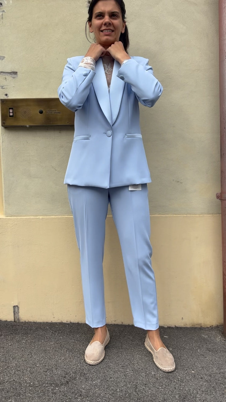 SUSY MIX - Pantalone LUX  - CELESTE