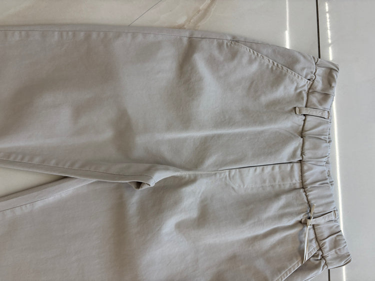 CARMEN - PANTALONE DRITTO CON COULISSE IN VITA - PANNA