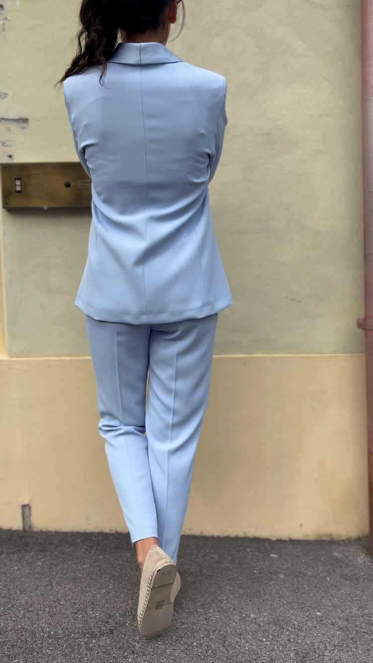 SUSY MIX - Pantalone LUX  - CELESTE