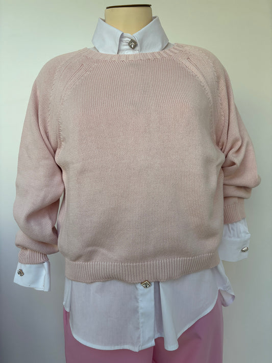 SUSY MIX - MAGLIONCINO GIROCOLLO - ROSA
