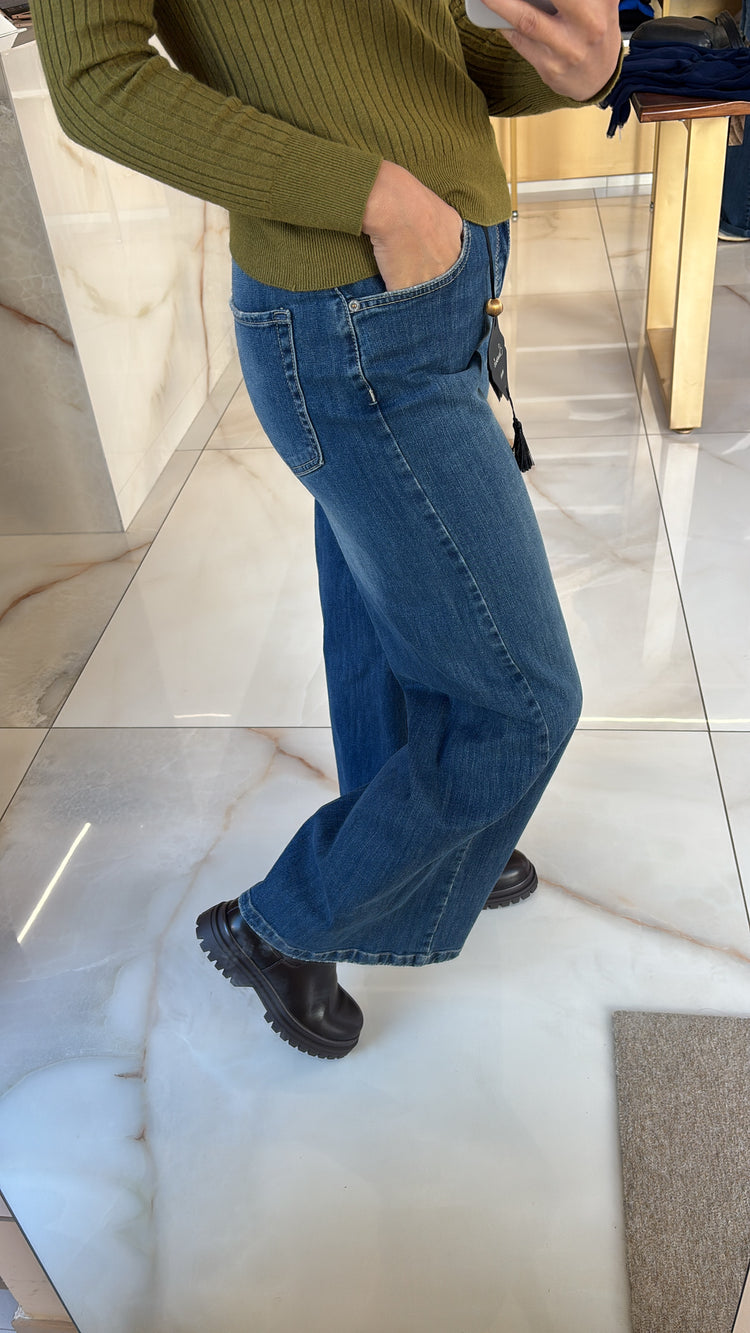 SOUVENIR - JEANS A PALAZZO - DENIM