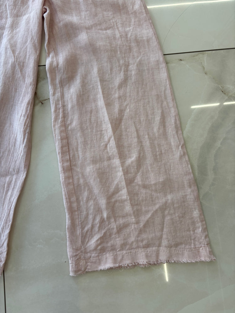 TENSIONE IN - PANTALONE IN LINO - ROSA